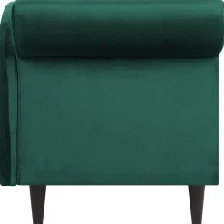 Loveseats-Beliani LUIRO - Chaise longue - Groen - Linkerzijde - Fluweel