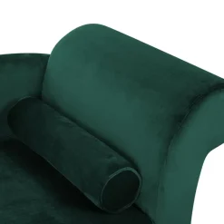 Loveseats-Beliani LUIRO - Chaise longue - Groen - Rechterzijde - Fluweel
