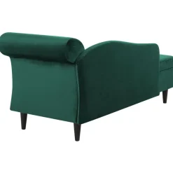 Loveseats-Beliani LUIRO - Chaise longue - Groen - Rechterzijde - Fluweel