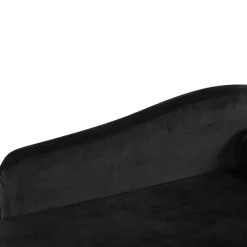 Beliani LUIRO - Chaise longue - Zwart - Rechterzijde - Fluweel