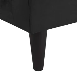 Beliani LUIRO - Chaise longue - Zwart - Rechterzijde - Fluweel