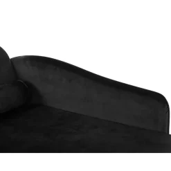 Loveseats-Beliani LUIRO - Chaise longue - Zwart - Linkerzijde - Fluweel