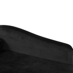 Loveseats-Beliani LUIRO - Chaise longue - Zwart - Linkerzijde - Fluweel