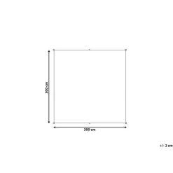 Beliani LUKKA - Schaduwdoek - Grijs 300 cm - Polyester