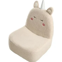 Fauteuils-Leen Bakker LULEA - Kinderstoel - Lichtbeige - Bouclé