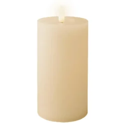 Kaarsen-Lumineo LED kaars - creme wit - D7 x H15 cm - met timer