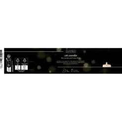 Kaarsen-Lumineo LED kaars/stompkaars - lichtgrijs - D7,5 x H14,8 cm