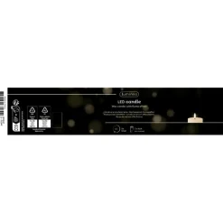 Lumineo LED kaars/stompkaars - lichtgrijs - D7,5 x H17,3 cm