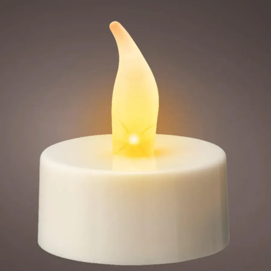 Kaarsen-Lumineo LED waxinelichtjes - 12x stuks - wit