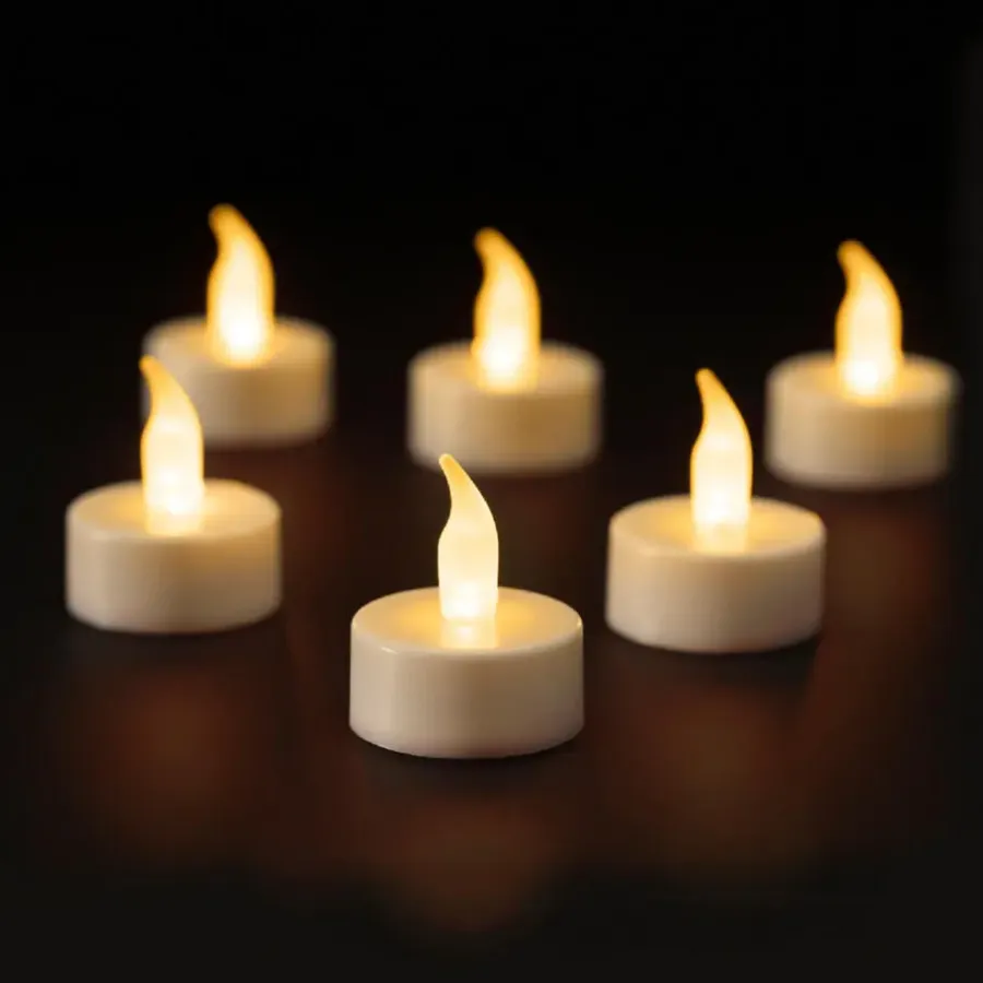 Lumineo LED waxinelichtjes - 6x stuks - wit