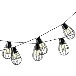 Buitenverlichting|Lichtsnoeren-Lumineo Lichtsnoer - solar - metaal - 8 lampjes - 350 cm
