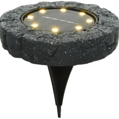 Lumineo prikspot/grondspot grijs - 11 x 2 cm - kunststeen