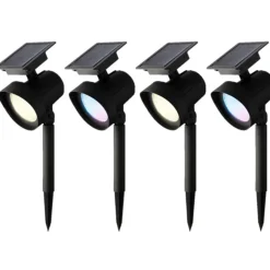 Lumineo Tuinverlichting spots - 2 stuks - solar - 31 cm
