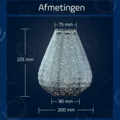 Lichtsnoeren-Lumiz Lampion op zonne energie - Solar tuinverlichting - Tulip Set - 3 stuks