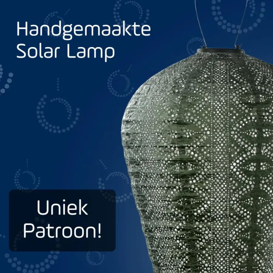 Lichtsnoeren-Lumiz Lampion op zonne energie - Solar tuinverlichting - Monaco Set - 3 stuks