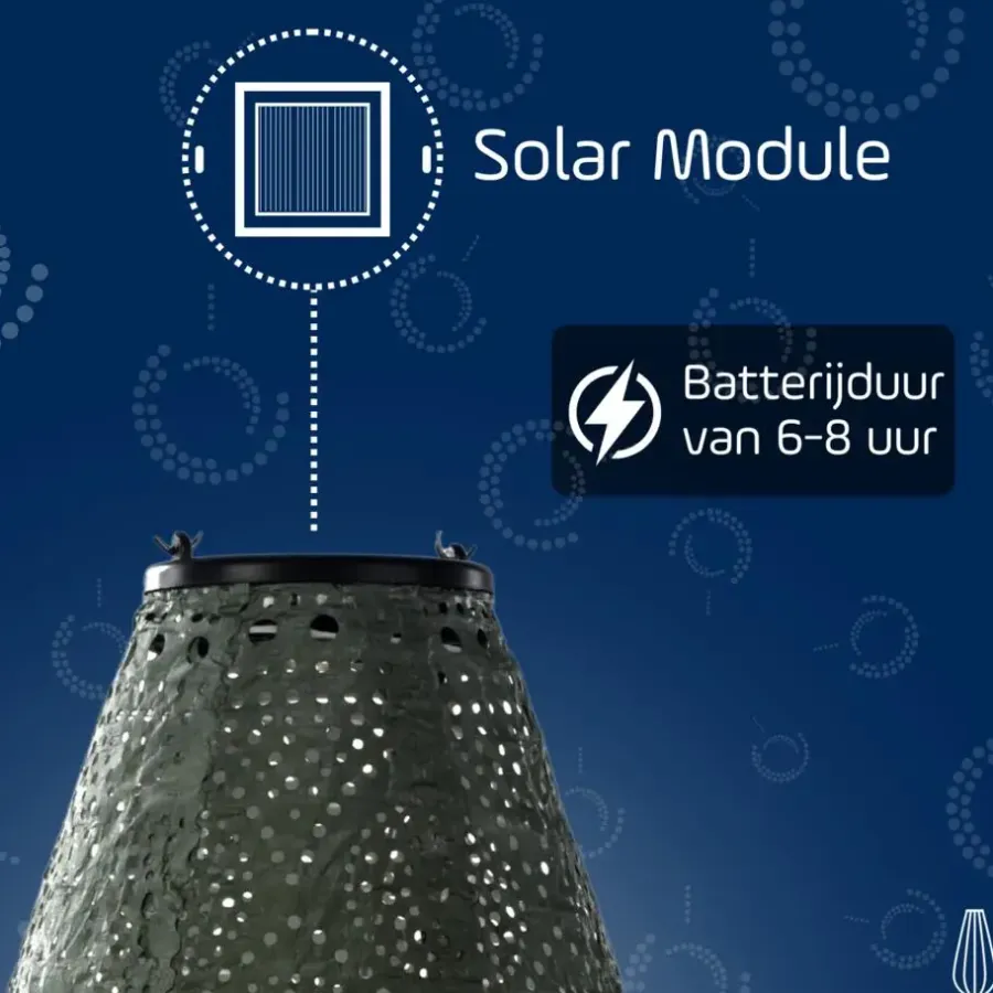 Lumiz Lampion op zonne energie - Solar tuinverlichting - Drop Set - 3 stuks