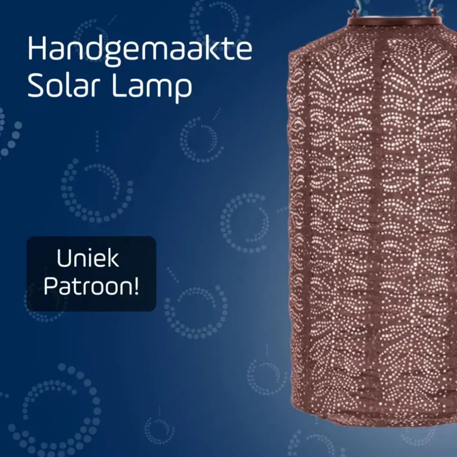 Lichtsnoeren-Lumiz Solar Lampion Folia Cylinder - 18 cm - Plum