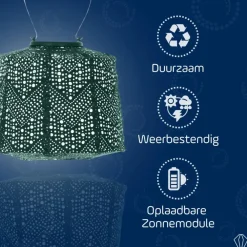 Lichtsnoeren-Lumiz Solar Lampion Verso Lamp - 20 cm - Groen