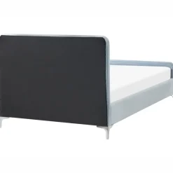 Twijfelaars-Leen Bakker LUNAN - Tweepersoonsbed - Lichtblauw - 120 x 200 cm - Fluweel