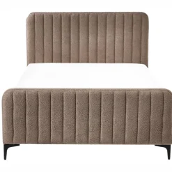 Leen Bakker LUNAN - Tweepersoonsbed - Taupe - 120 x 200 cm - Bouclé