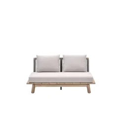 Loungebanken-Garden Impressions Lunar tweezitsbank - acaciahout met white wash - taupe - grey sand