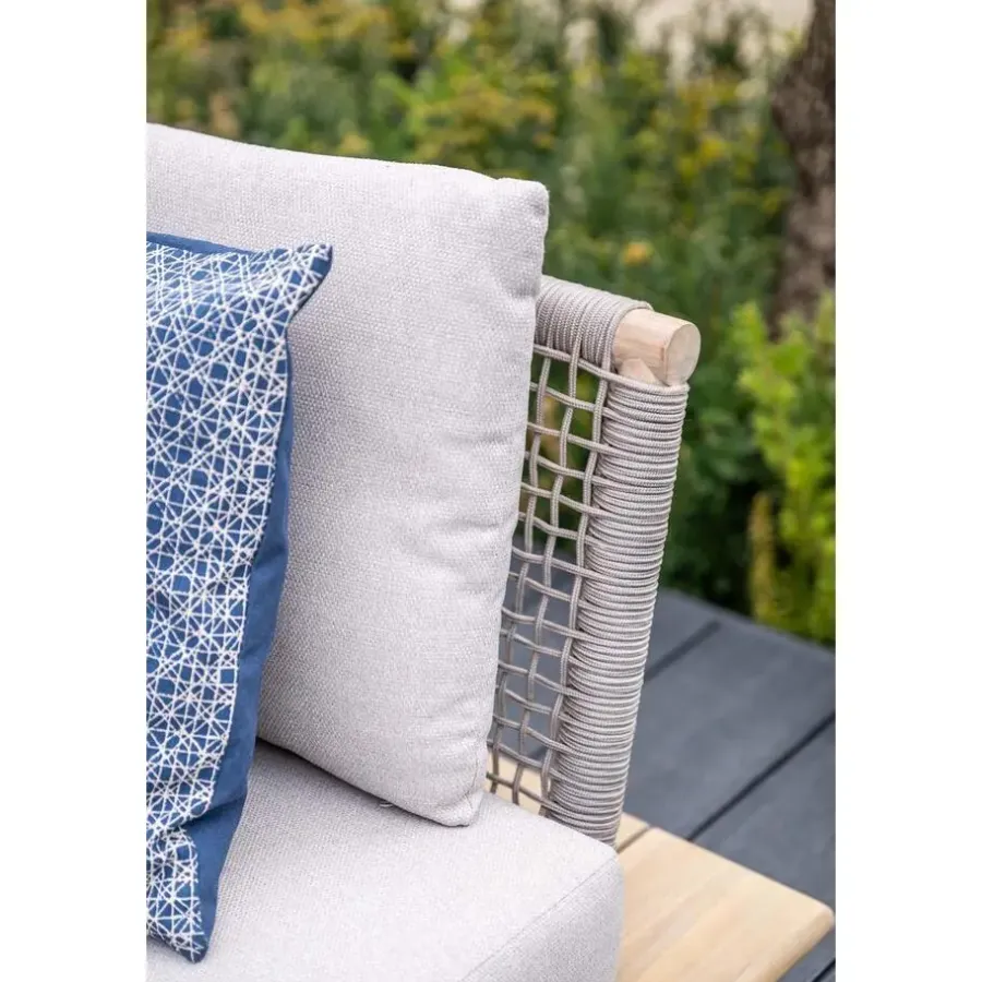 Loungebanken-Garden Impressions Lunar tweezitsbank - acaciahout met white wash - taupe - grey sand