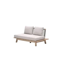 Loungebanken-Garden Impressions Lunar tweezitsbank - acaciahout met white wash - taupe - grey sand
