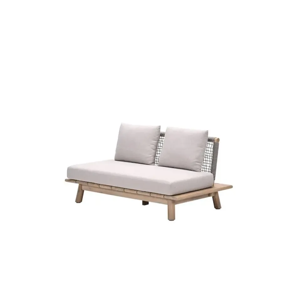 Loungebanken-Garden Impressions Lunar tweezitsbank - acaciahout met white wash - taupe - grey sand