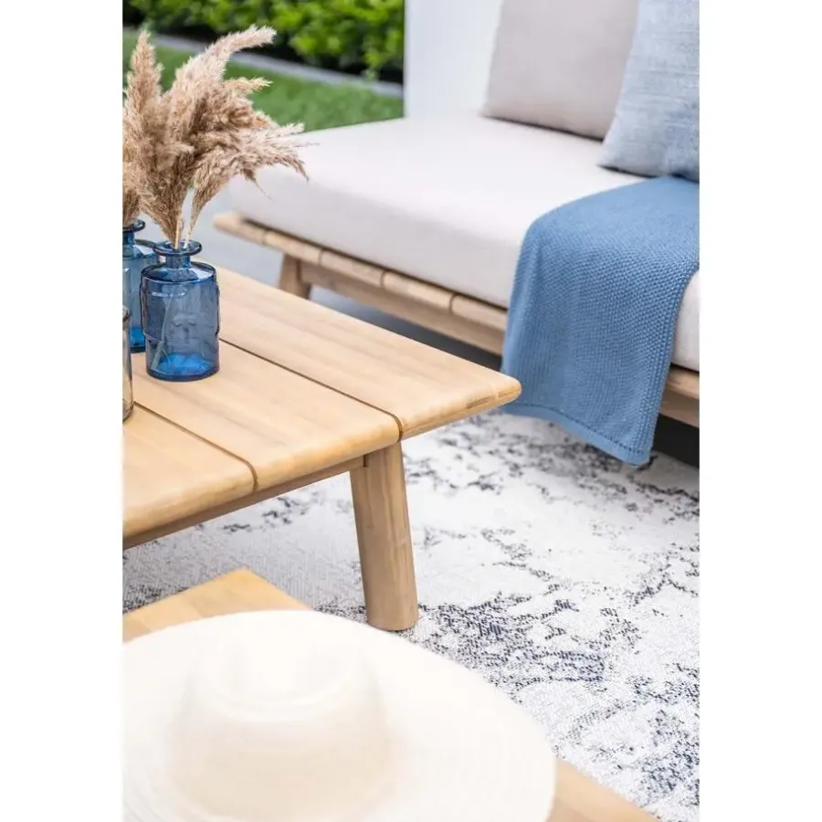 Loungebanken-Garden Impressions Lunar tweezitsbank - acaciahout met white wash - taupe - grey sand