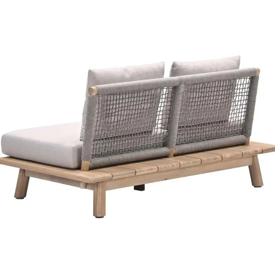 Loungebanken-Garden Impressions Lunar tweezitsbank - acaciahout met white wash - taupe - grey sand