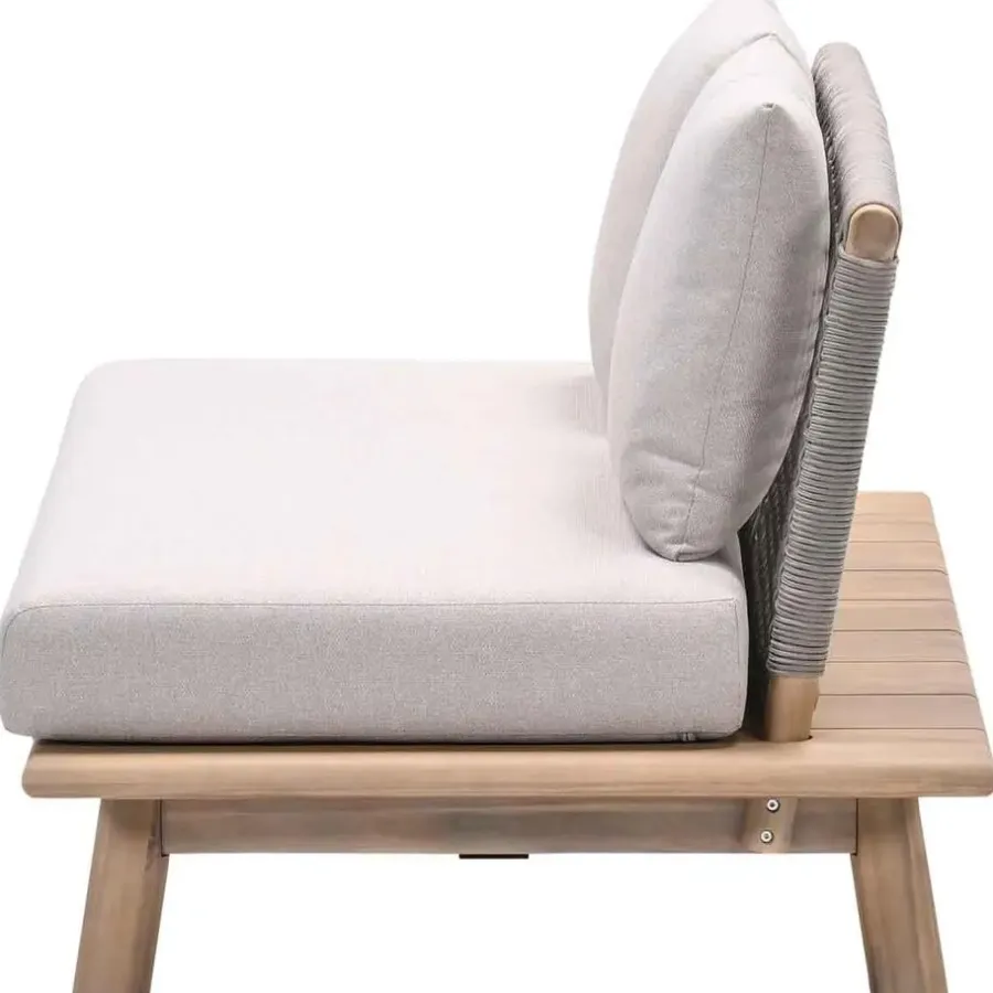 Loungebanken-Garden Impressions Lunar tweezitsbank - acaciahout met white wash - taupe - grey sand