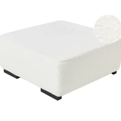 Leen Bakker LUNGO - Ottomaan - Wit - Bouclé