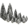 Luville Collectables LuVille Kerstdorp Miniatuur Evergreen Bomen - 21 Stuks - H22 x Ø8 cm