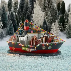 Luville Collectables LuVille Sinterklaas Miniatuur Pakjesboot met Verlichting - H19 cm