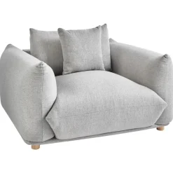 Beliani LUVOS - Fauteuil - Lichtgrijs - Stof