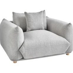 Beliani LUVOS - Fauteuil - Lichtgrijs - Stof
