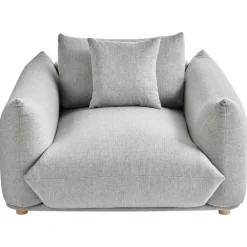 Beliani LUVOS - Fauteuil - Lichtgrijs - Stof