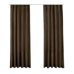 Kant &Amp; Klaar Gordijnen-LW Collection Gordijnen bruin 245x290CM met haakjes Velvet 1 stuk