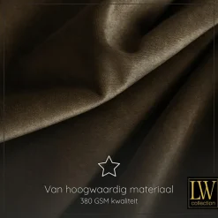 Kant &Amp; Klaar Gordijnen-LW Collection Gordijnen bruin 245x290CM met haakjes Velvet 1 stuk