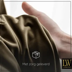 Kant &Amp; Klaar Gordijnen-LW Collection Gordijnen bruin 245x290CM met haakjes Velvet 1 stuk