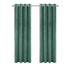 LW Collection Gordijnen Groen 270X140CM velvet kant en klaar 1 stuk
