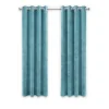 Kant &Amp; Klaar Gordijnen-LW Collection Gordijnen Turquoise 245x290cm Velvet Kant en klaar 1 stuk