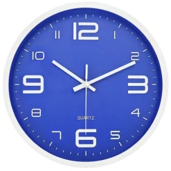 Klokken-LW Collection Keukenklok Xenn7 blauw wit 30cm