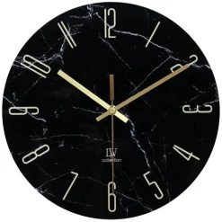 Klokken-LW Collection Keukenklok Cooper zwart marmer 30cm