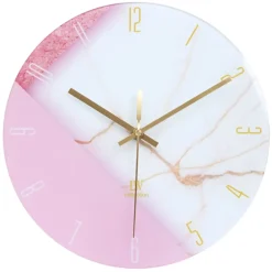 Klokken-LW Collection Keukenklok Andrea wit roze 30cm