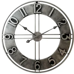 Klokken-LW Collection Wandklok Becka grijs zilver 60cm
