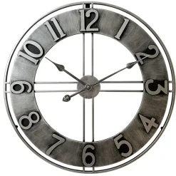 Klokken-LW Collection Wandklok Becka grijs zilver 80cm