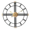 Klokken-LW Collection Wandklok William zwart goud 60cm