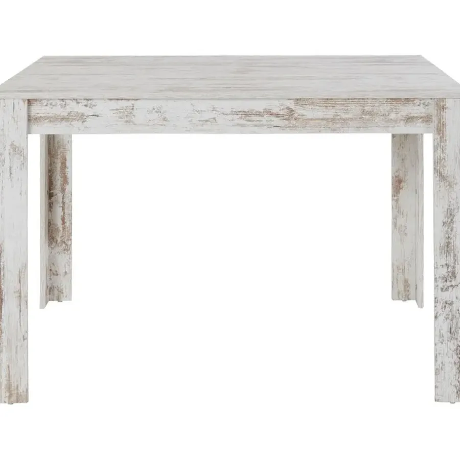 Rechthoekige Eettafels-Loft24 Lynn - Eettafel 120x90 cm 6 personen in antiek wit MDF