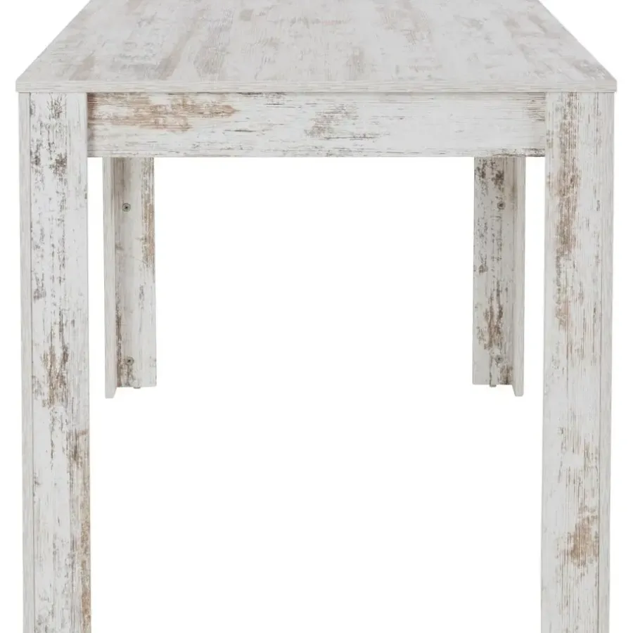 Rechthoekige Eettafels-Loft24 Lynn - Eettafel 120x90 cm 6 personen in antiek wit MDF